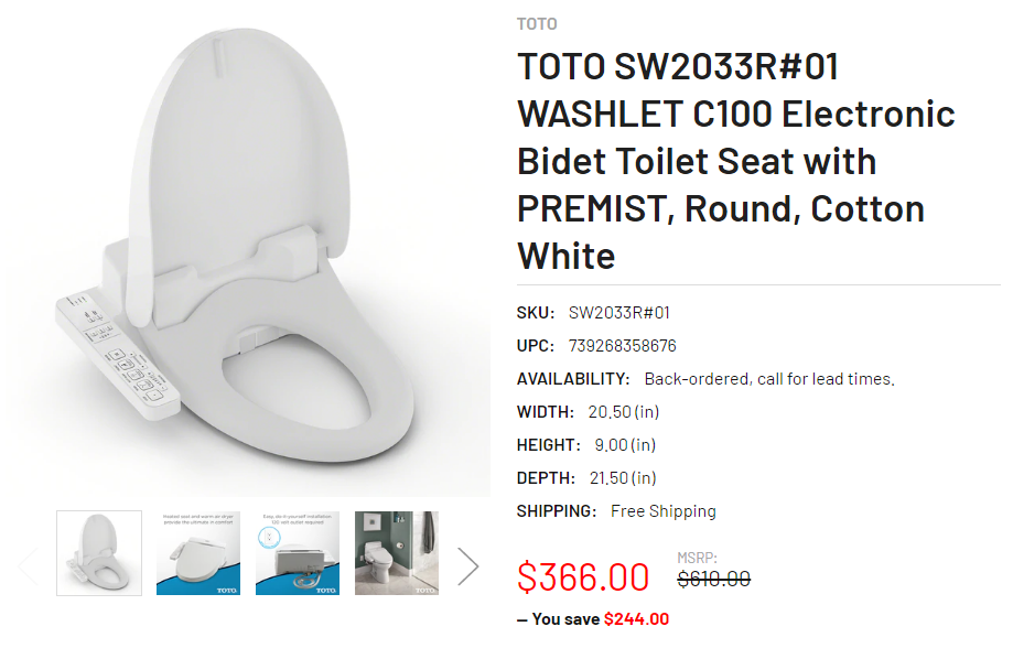 TOTO Washlet C100 Round Bidet Toilet Seat.png